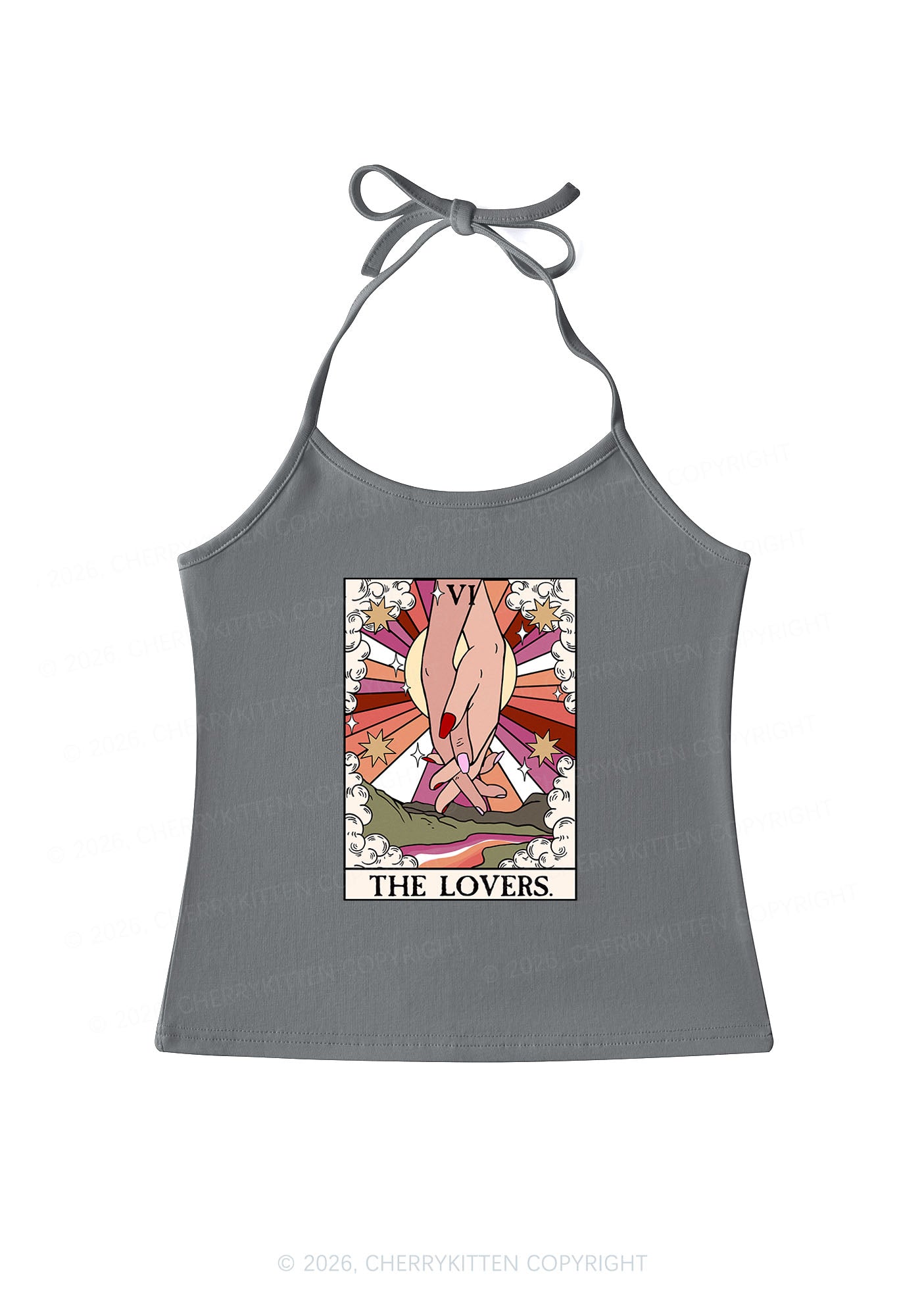 The Lesbian Lovers Pride Y2K Halter Neck Cami Cherrykitten