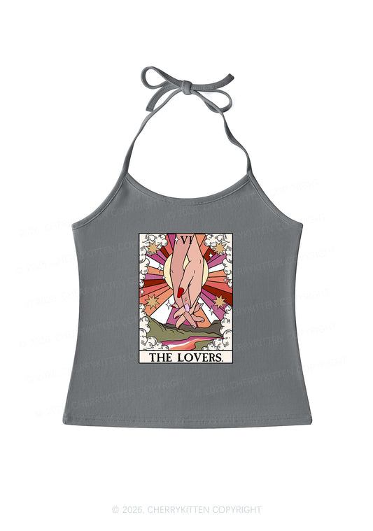The Lesbian Lovers Pride Y2K Halter Neck Cami Cherrykitten
