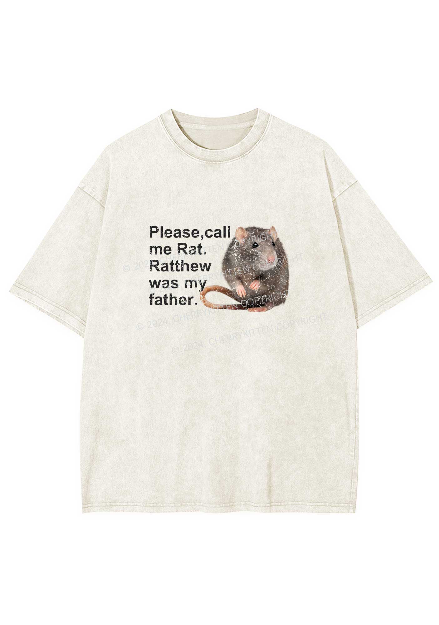 Call Me Rat Y2K Washed Tee Cherrykitten