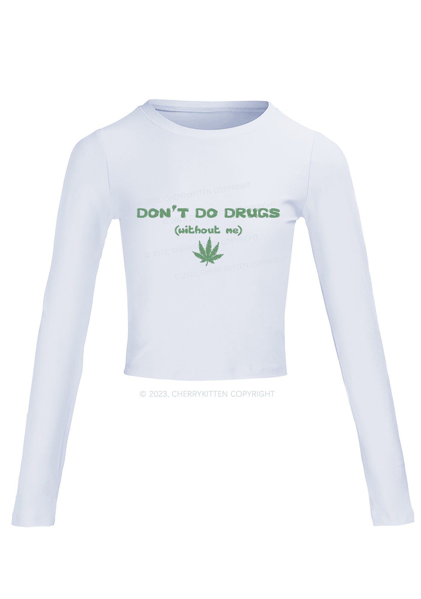 Don't Do Without Me Long Sleeve Crop Top Cherrykitten
