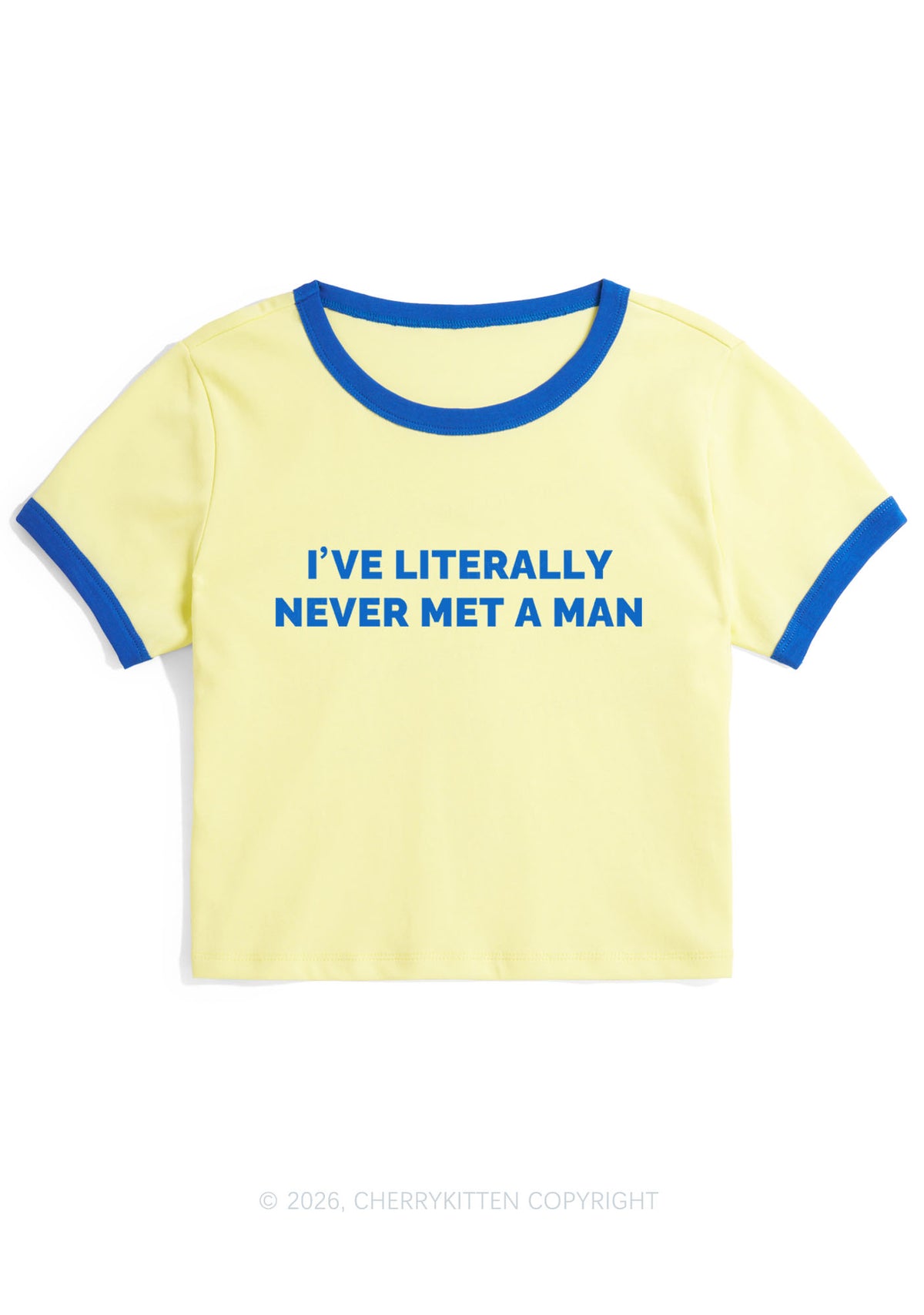 Never Met A Man Y2K Ringer Tee Cherrykitten