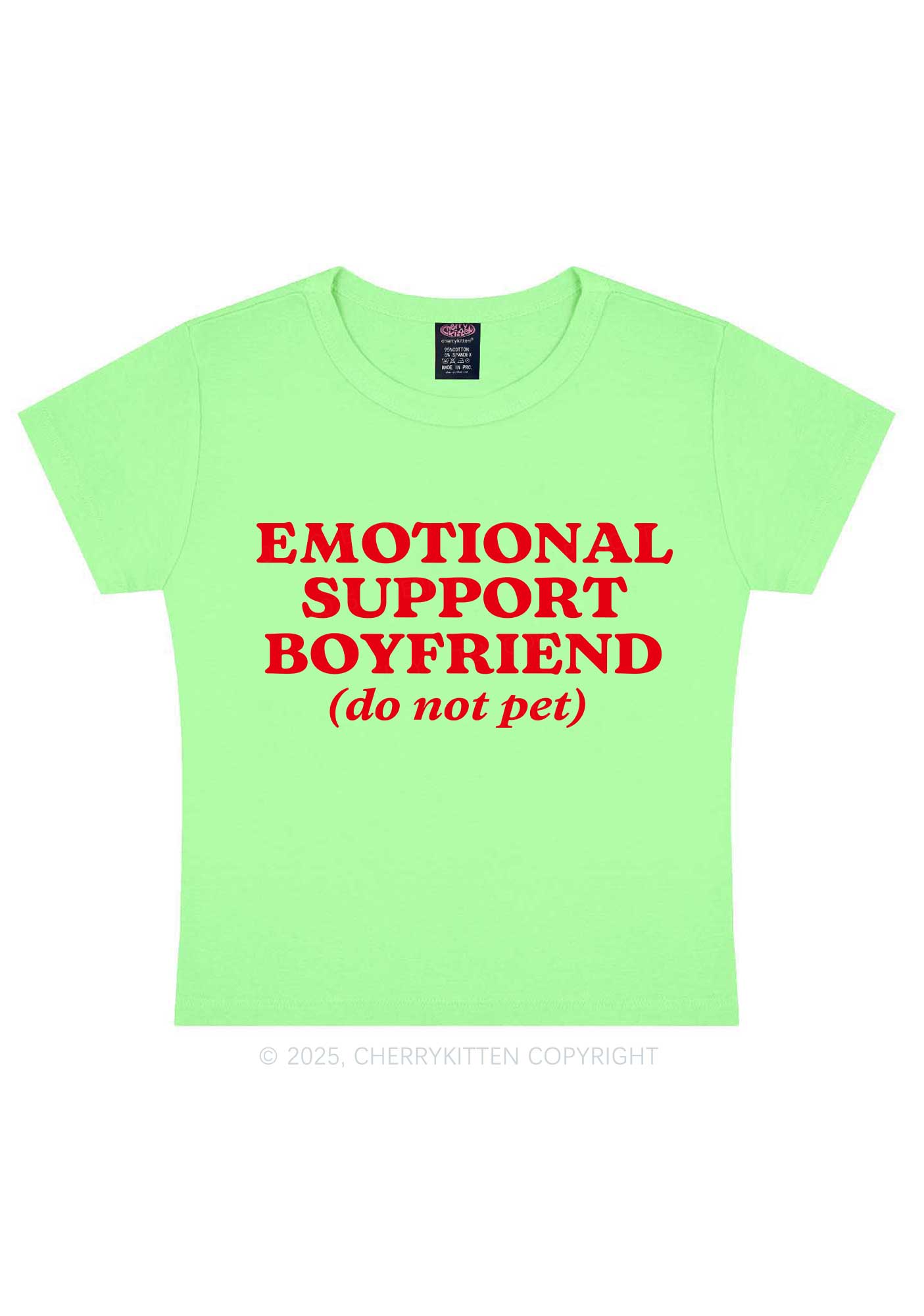 Emotional Support Boyfriend Valentine's Day Y2K Baby Tee Cherrykitten