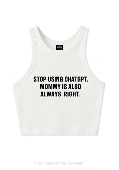 Mommy Also Always Right Y2K Crop Tank Top Cherrykitten