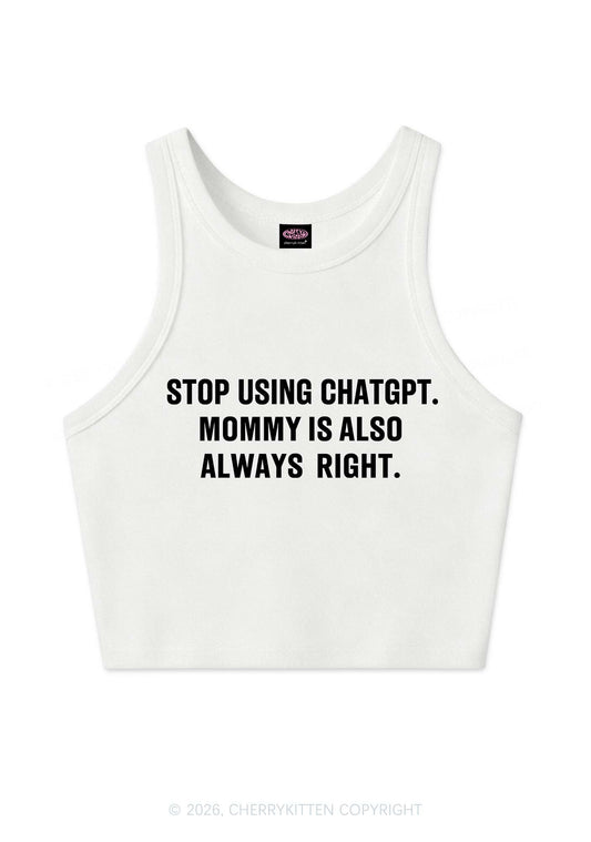 Mommy Also Always Right Y2K Crop Tank Top Cherrykitten