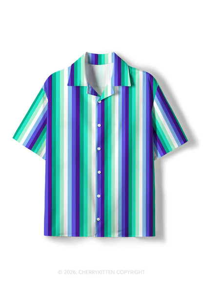 Gay Flag Pride Y2K Print Shirt Cherrykitten