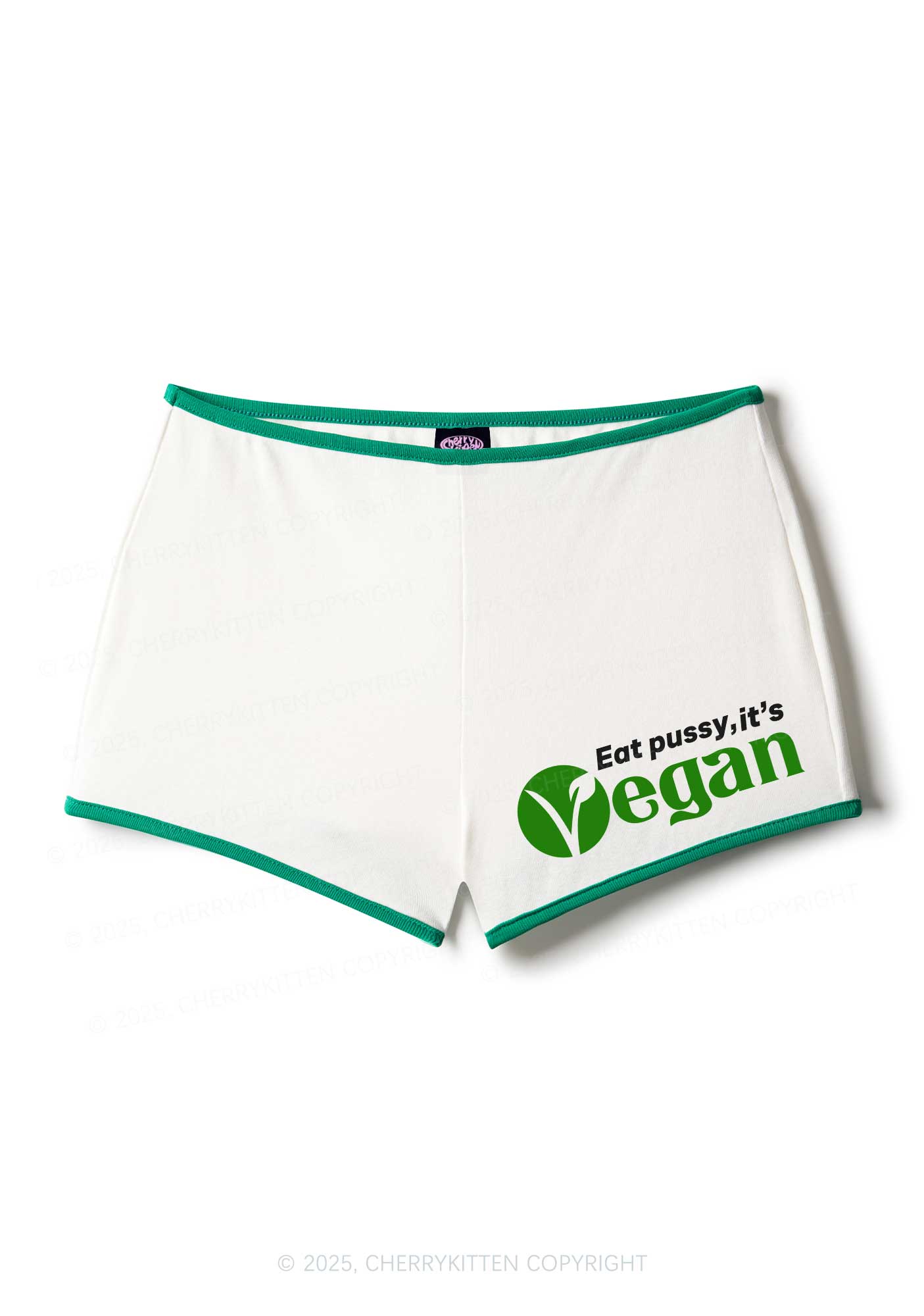 Eat Puxxy Its Vegan Y2K Booty Shorts Cherrykitten