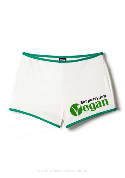 Eat Puxxy Its Vegan Y2K Booty Shorts Cherrykitten