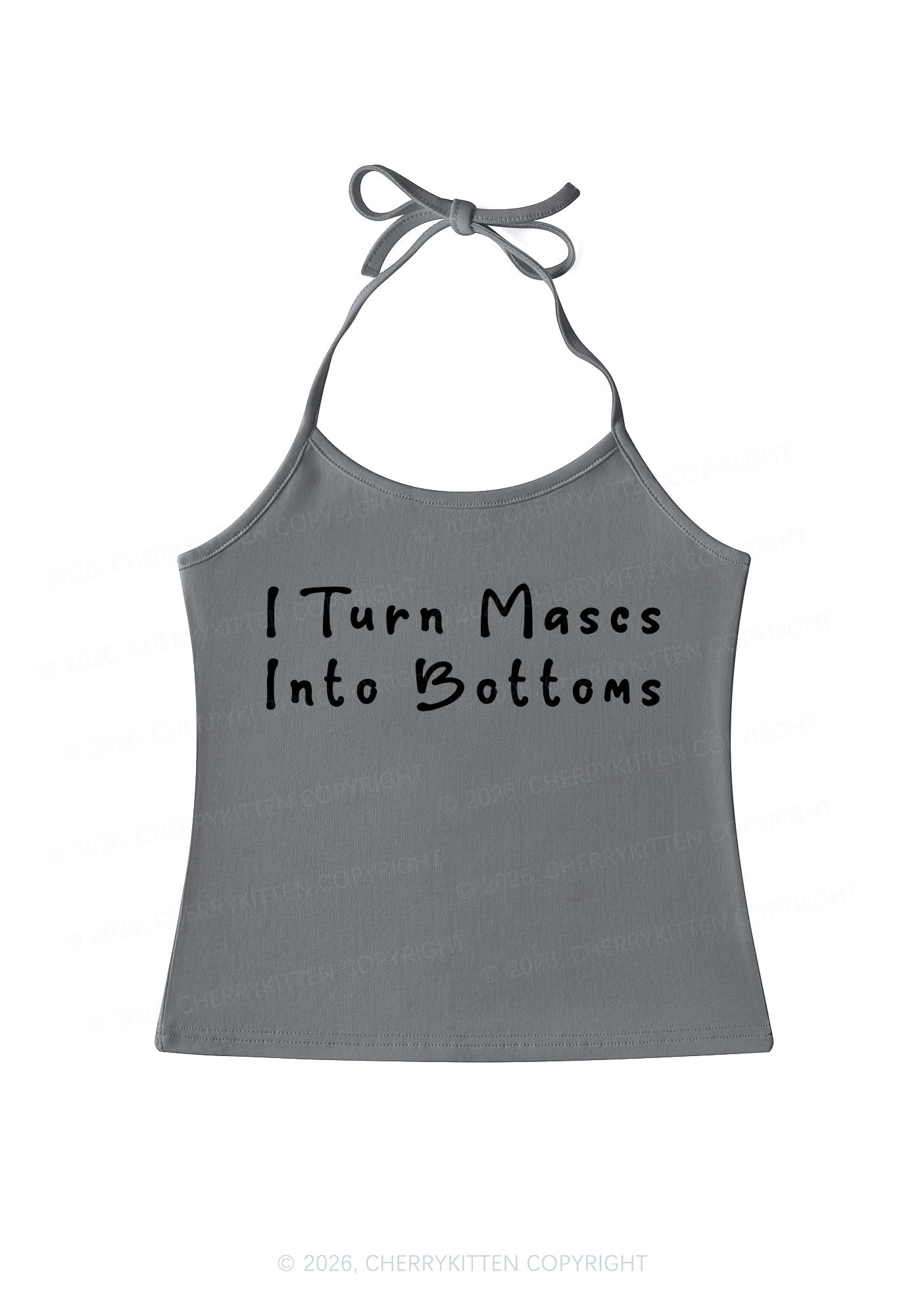 Turn Mascs Into Bottoms Pride Y2K Halter Neck Cami Cherrykitten