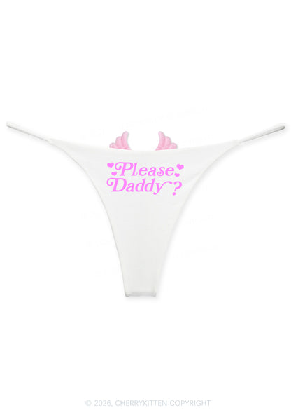 Please Daddy Y2K Goth Angel Wings Bikini String Thong Cherrykitten