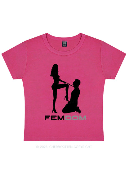 Femdom Silhouette Y2K Baby Tee Cherrykitten