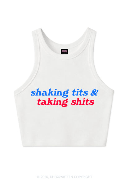 Shaking Txts Taking Shxts Y2K Crop Tank Top Cherrykitten