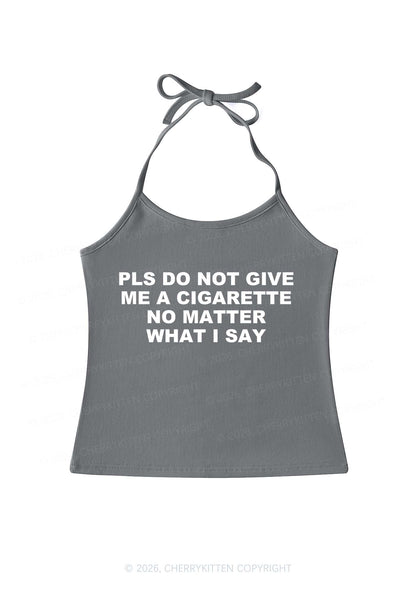Dont Give Me Cigarette Y2K Halter Neck Cami Cherrykitten