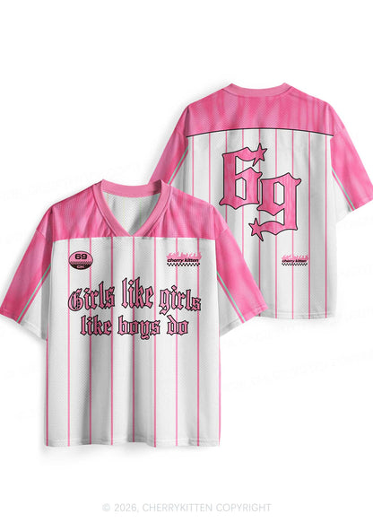 Girls Like Girls Like Boys Do Pride Y2K Sport Jersey Shirts Cherrykitten
