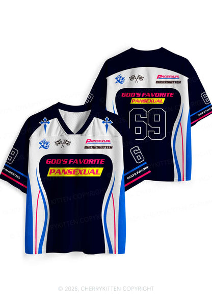 Gods Favorite Pansexual Pride Y2K Sport Jersey Shirts Cherrykitten