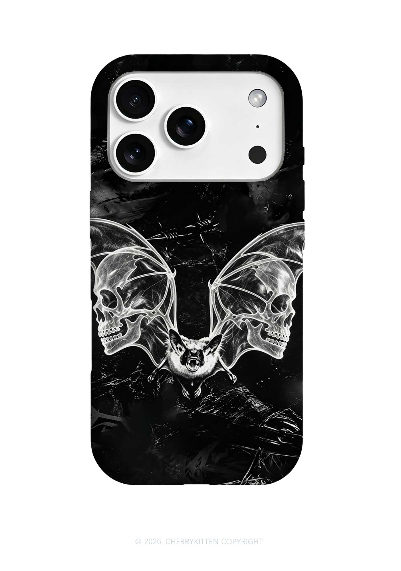 Halloween Bat Skeleton Wings Y2K Phone Case Cherrykitten