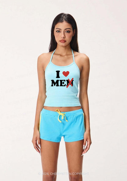 Love Me Not Men Y2K Halter Neck Cami Cherrykitten