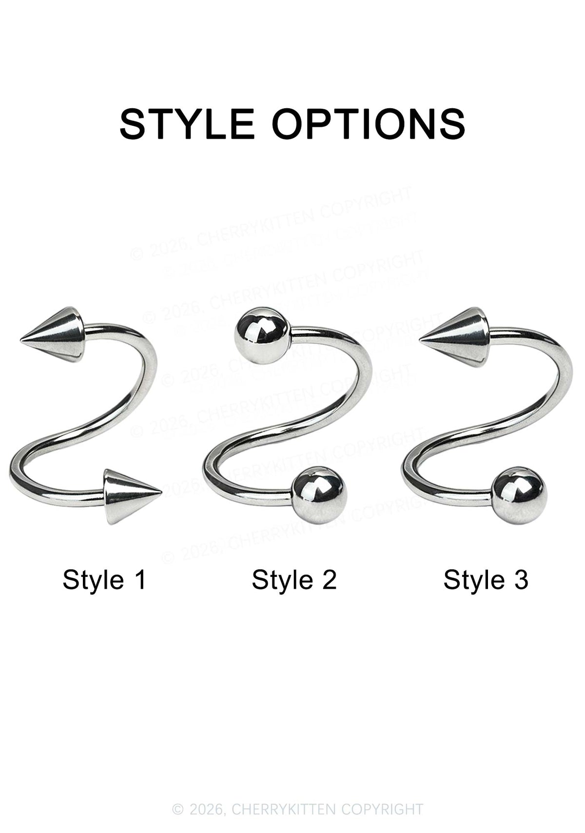 1pc S Shape Lip Ring Y2K Piercing Cherrykitten