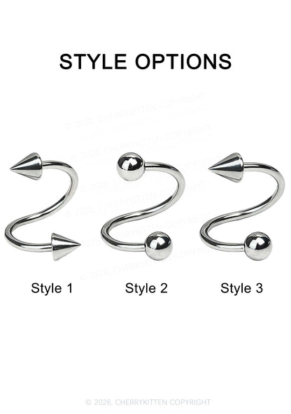 1pc S Shape Lip Ring Y2K Piercing Cherrykitten