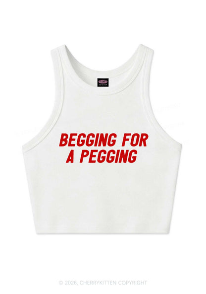 Begging For A Pegging Y2K Crop Tank Top Cherrykitten