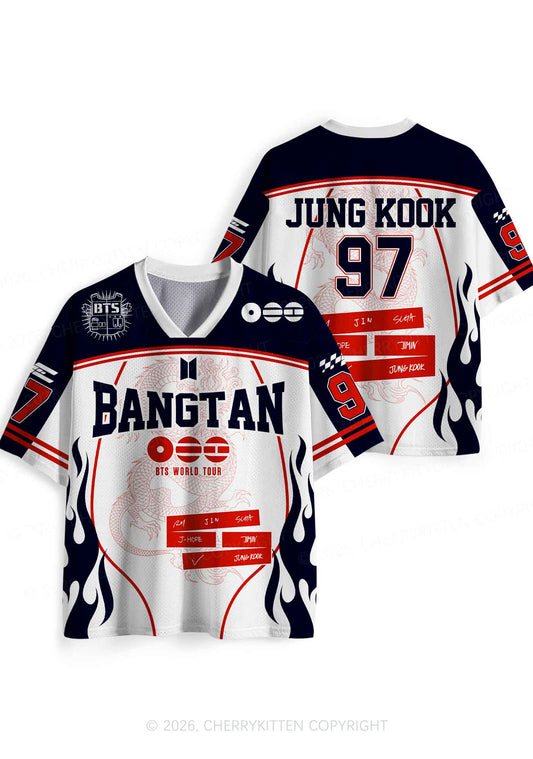 Kpop Red Dragon Y2K Sport Jersey Shirts Cherrykitten