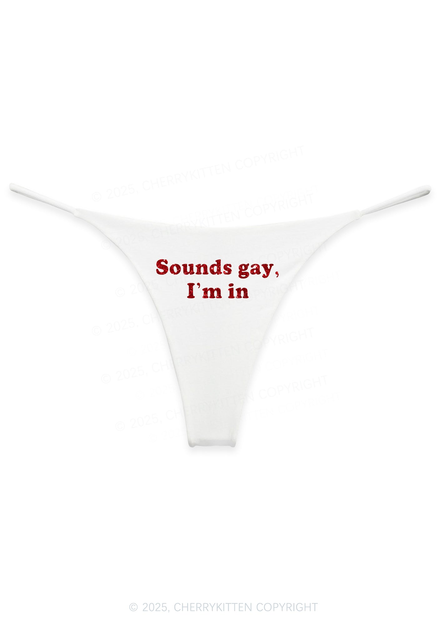 Glitter Sounds Gay Pride Y2K Bikini String Thong Cherrykitten