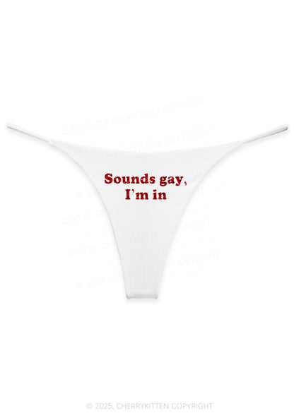 Glitter Sounds Gay Pride Y2K Bikini String Thong Cherrykitten
