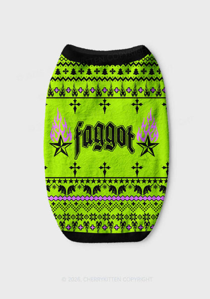 Faggot Stars Pride Y2K Pet Knit Sweatshirt Cherrykitten