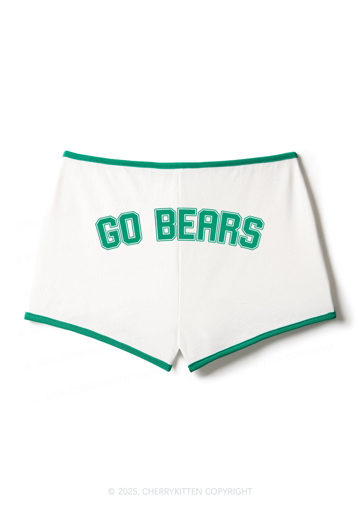 Custom Slogan Y2K Contrast Mini Shorts Cherrykitten