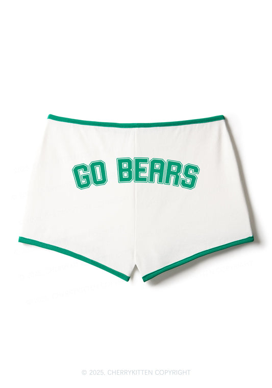 Custom Slogan Y2K Contrast Mini Shorts Cherrykitten