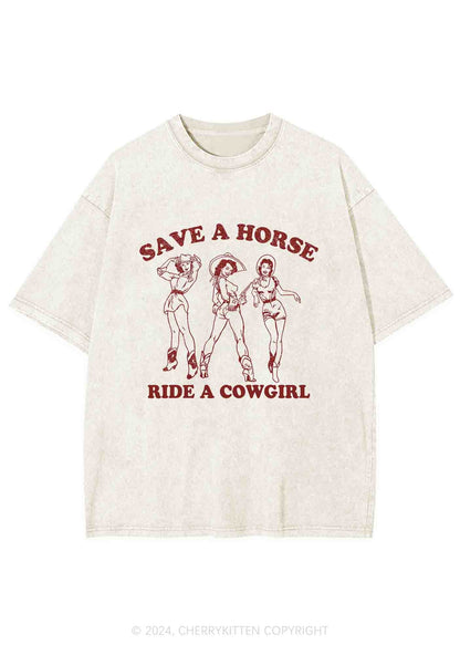Ride A Cowgirl Y2K Washed Tee Cherrykitten