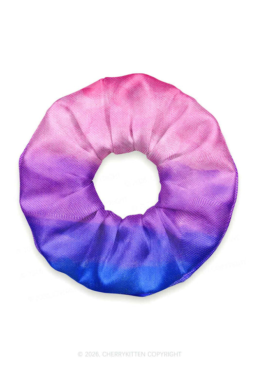 Bisexual Tie Dye Pride Y2K Hair Scrunchie Cherrykitten