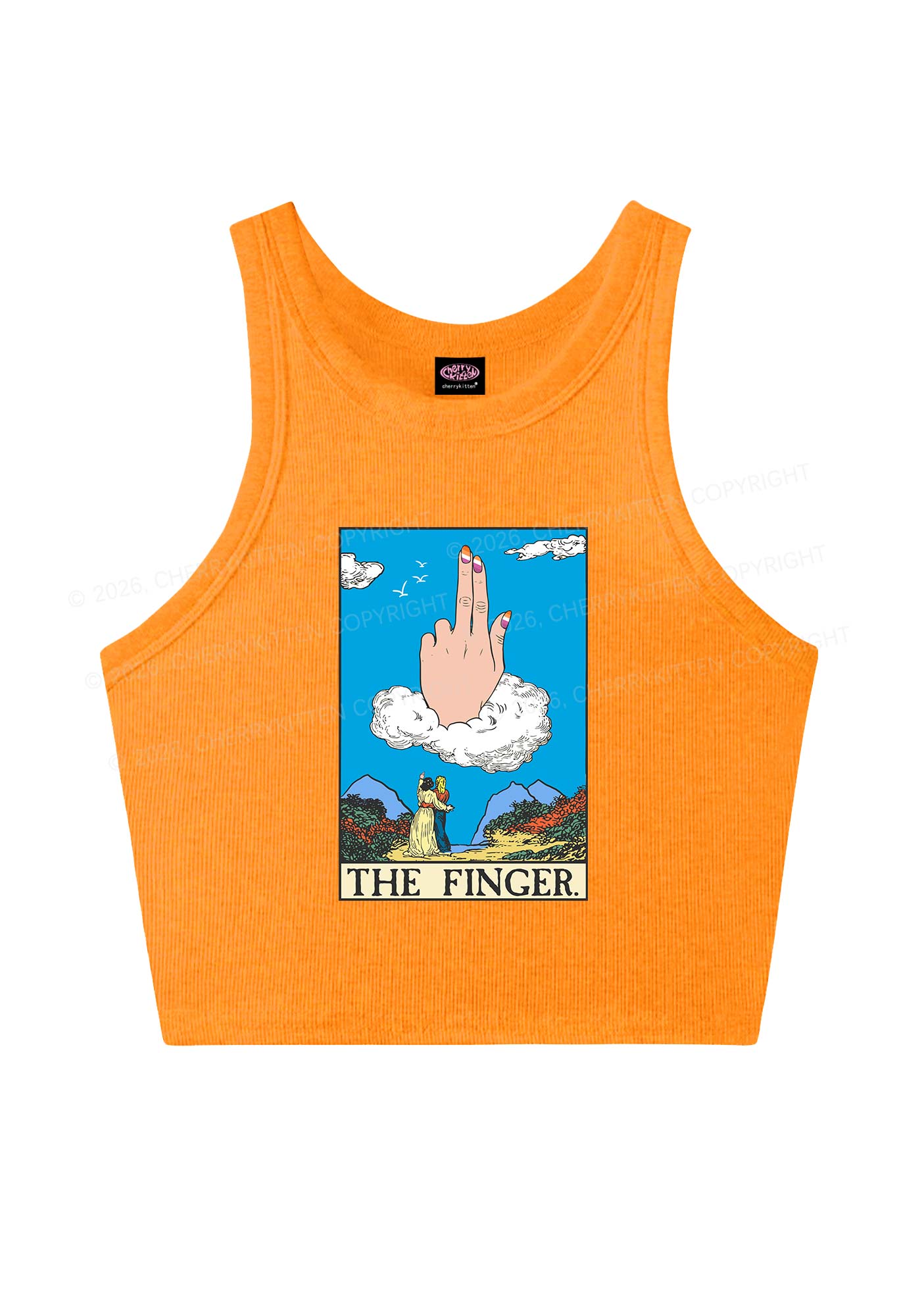 The Lesbians Finger Pride Y2K Crop Tank Top Cherrykitten
