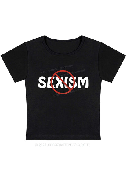 Curvy Stop Sexism Baby Tee Cherrykitten