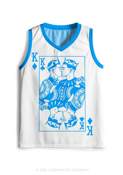 Blue Gay King Pride Y2K Sport Jersey Tank Cherrykitten