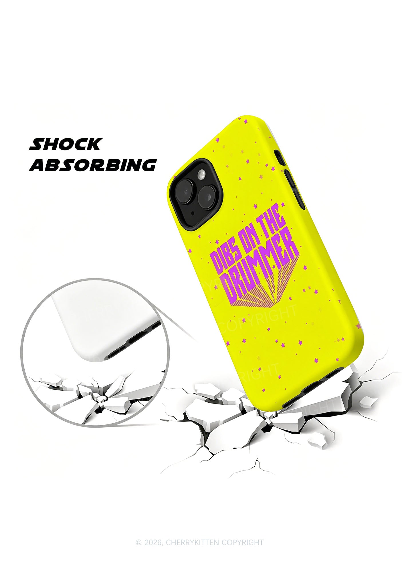 Dibs On The Drummer Y2K Phone Case Cherrykitten