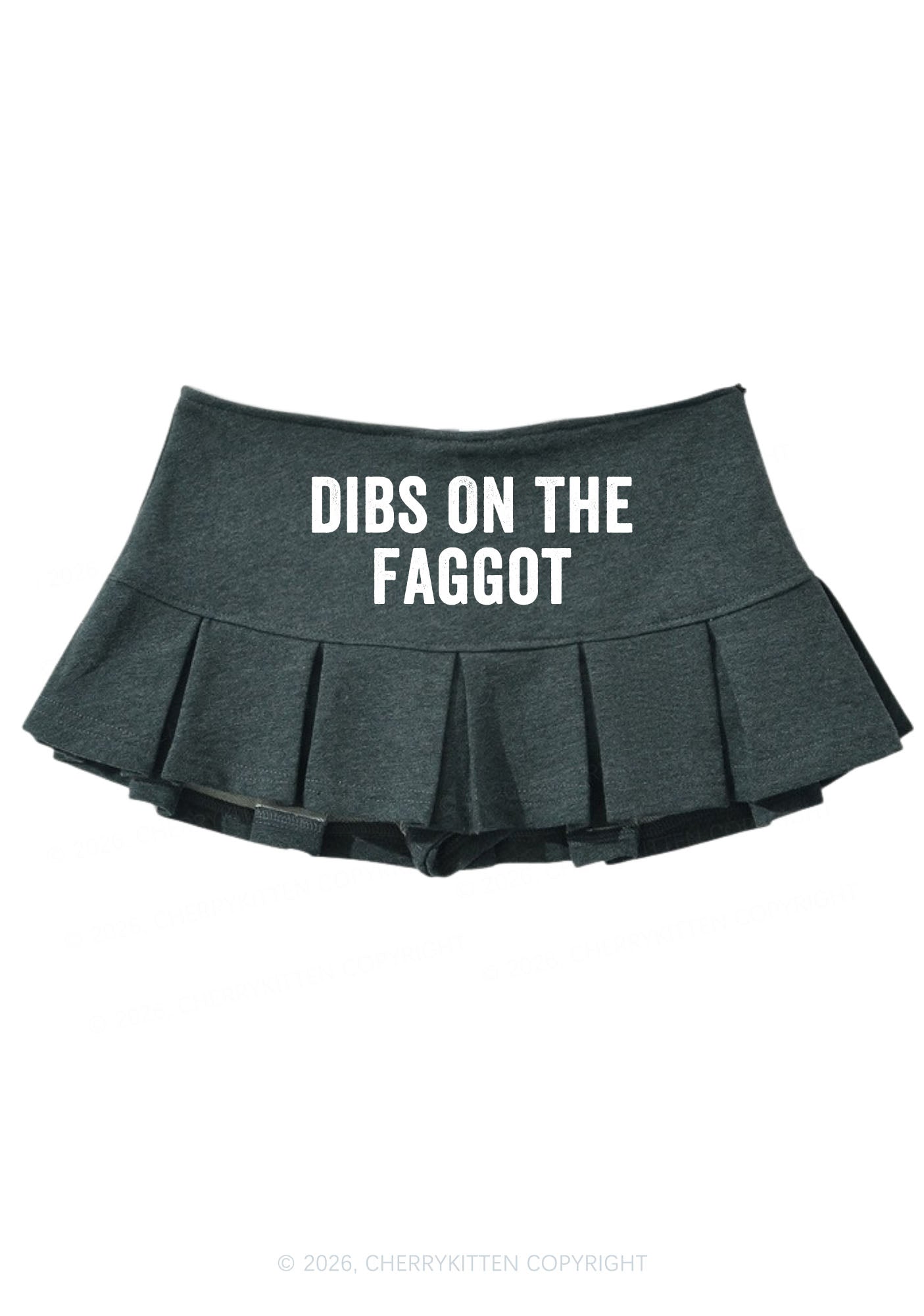 Dibs On The Faggot Pride Y2K Mini Pleated Skirts Cherrykitten
