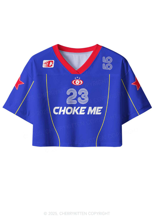 Custom Choke Me Y2K Crop Sport Jersey Shirts Cherrykitten