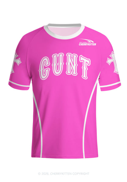 Pink Cxxt Y2K Football Jersey Shirts Cherrykitten