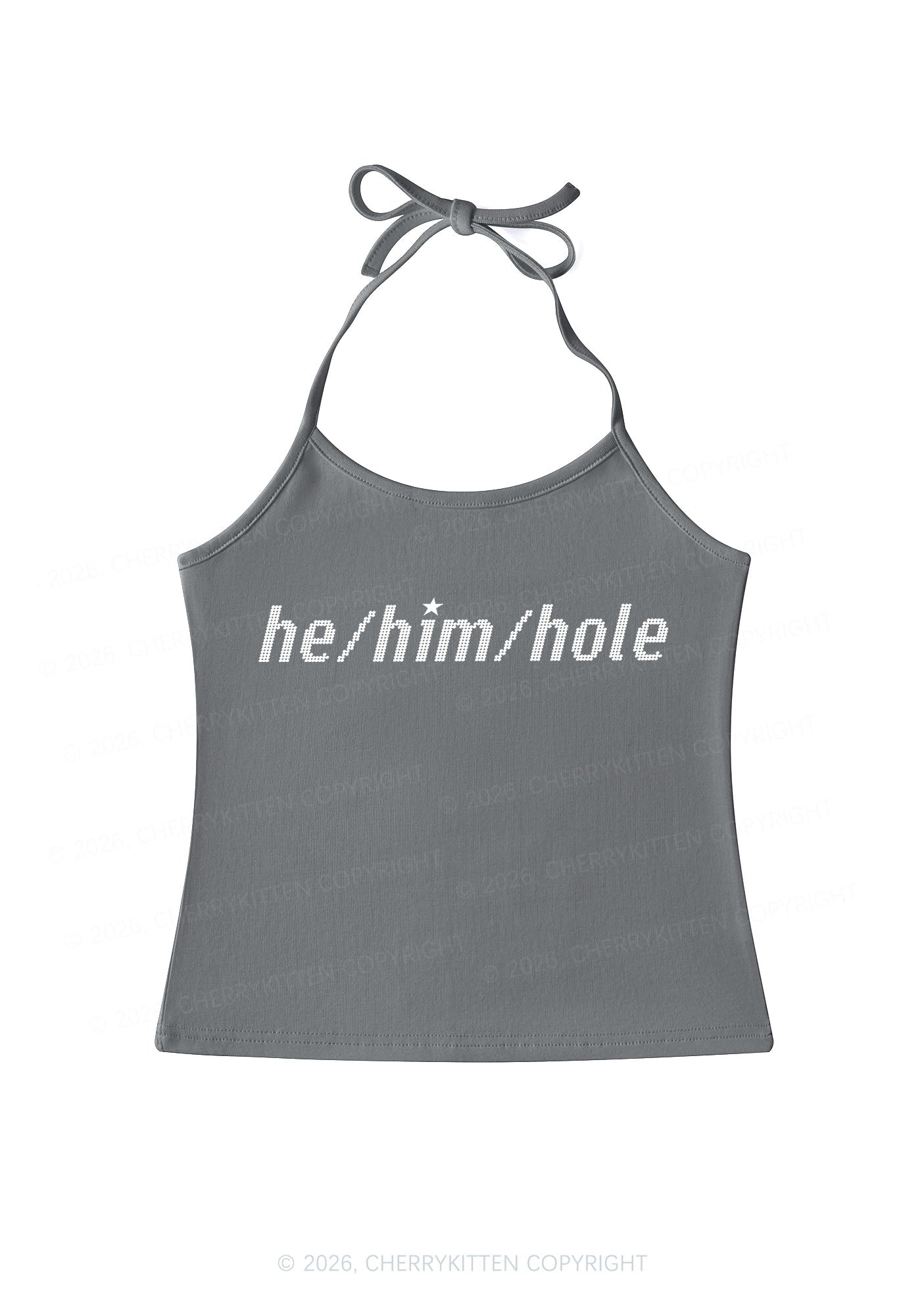 He Him Hole Pride Y2K Halter Neck Cami Cherrykitten