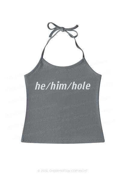 He Him Hole Pride Y2K Halter Neck Cami Cherrykitten