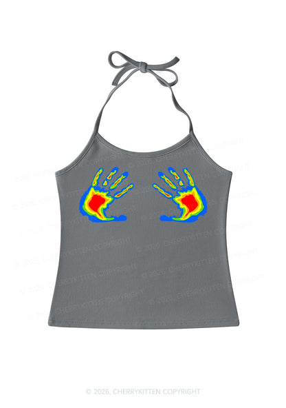 Thermal Hands Y2K Halter Neck Cami Cherrykitten