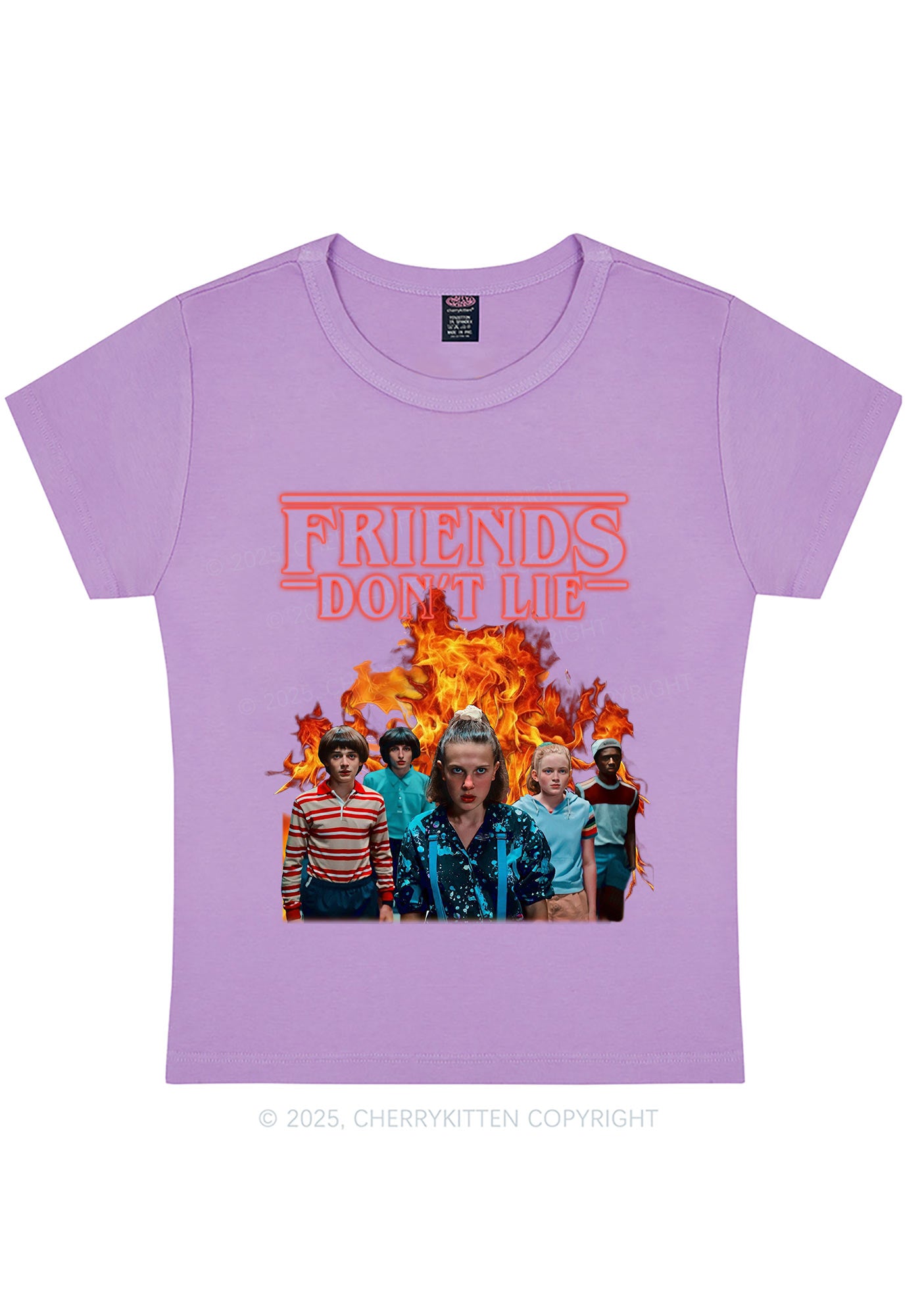 Real Friends Y2K Baby Tee Cherrykitten