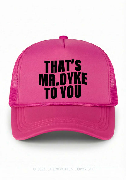 Thats Mr Dyke Pride Y2K Trucker Hat Cherrykitten