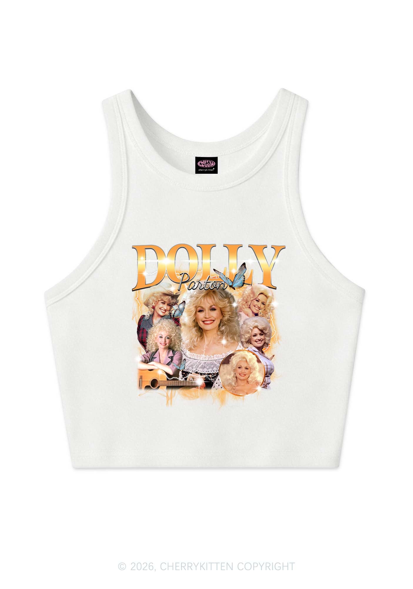 DP Vintage Portrait Y2K Crop Tank Top Cherrykitten