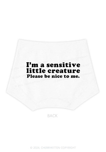 Sensitive Little Creature Y2K Mid Rise Waist Boyshort Cherrykitten