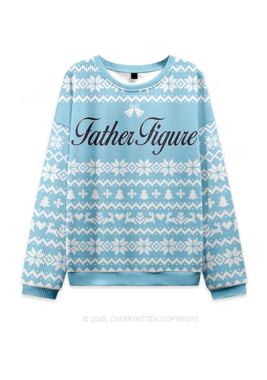 Father Figure Y2K Christmas Knit Sweatshirt Cherrykitten