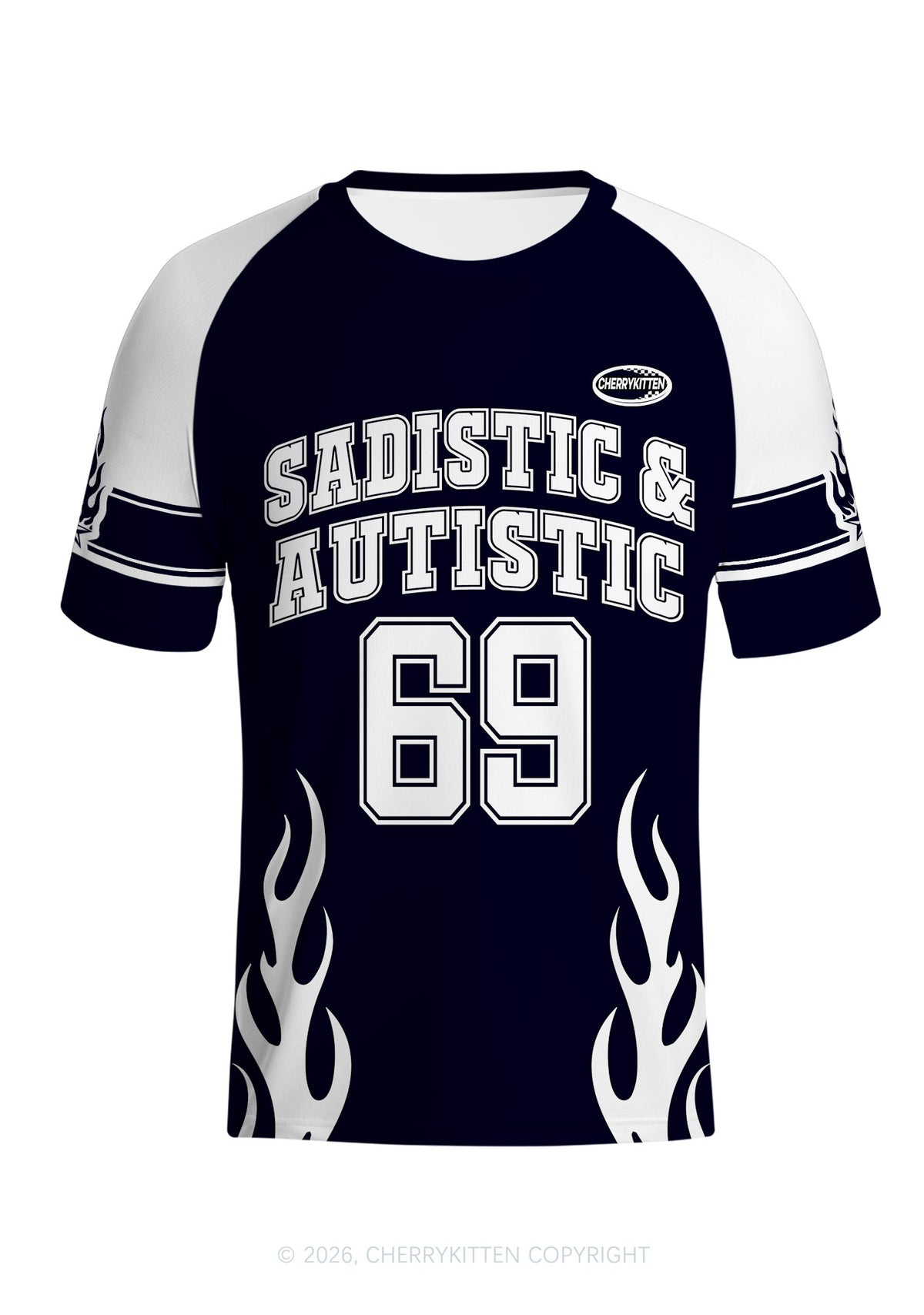 Sadistic And Autistic Y2K Football Jersey Shirts Cherrykitten