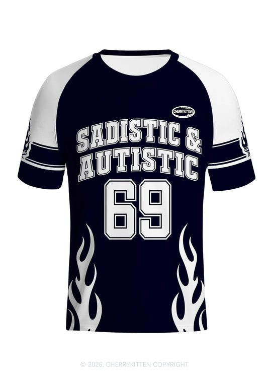 Sadistic And Autistic Y2K Football Jersey Shirts Cherrykitten
