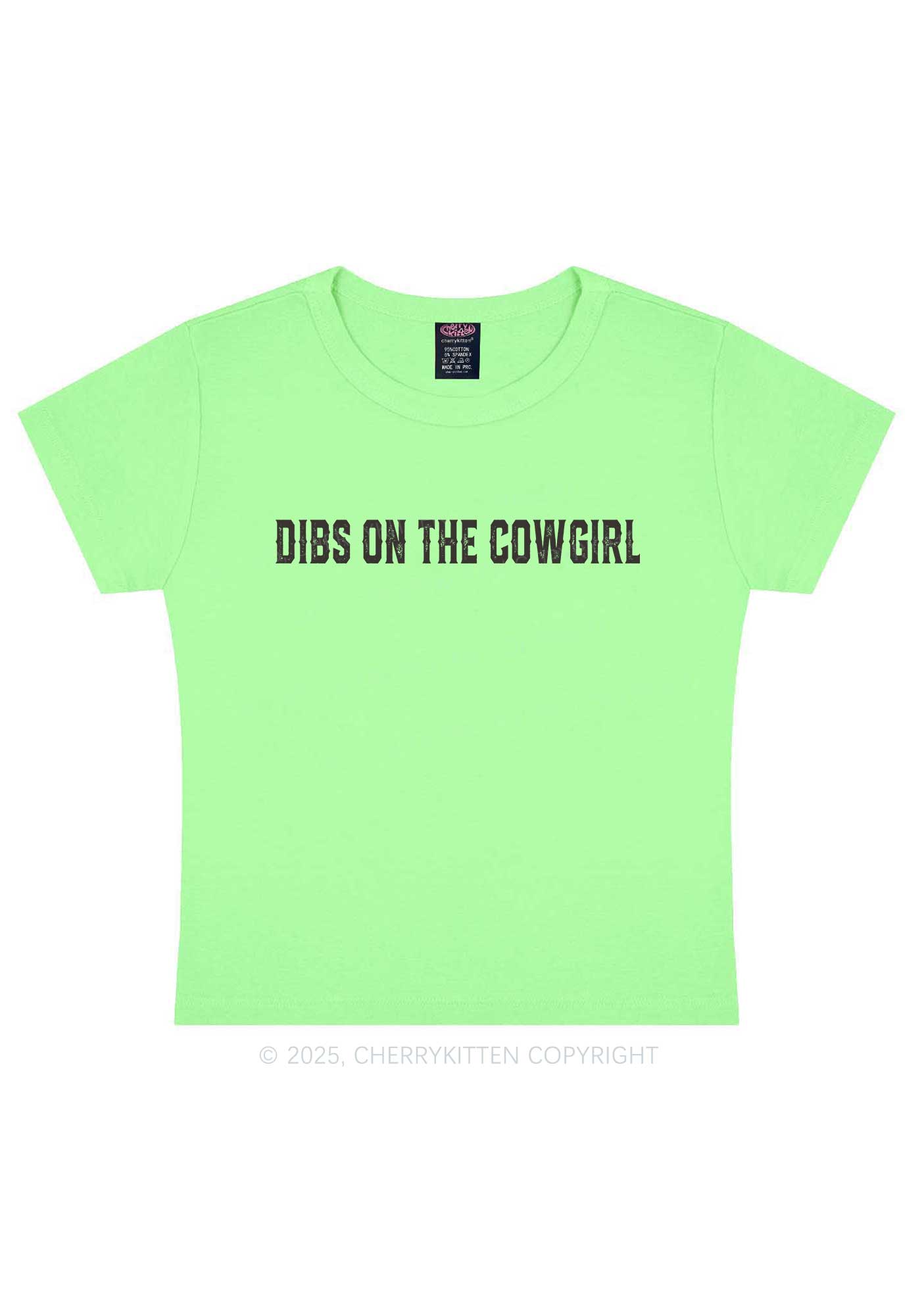 Dibs On The Cowgirl Y2K Baby Tee Cherrykitten