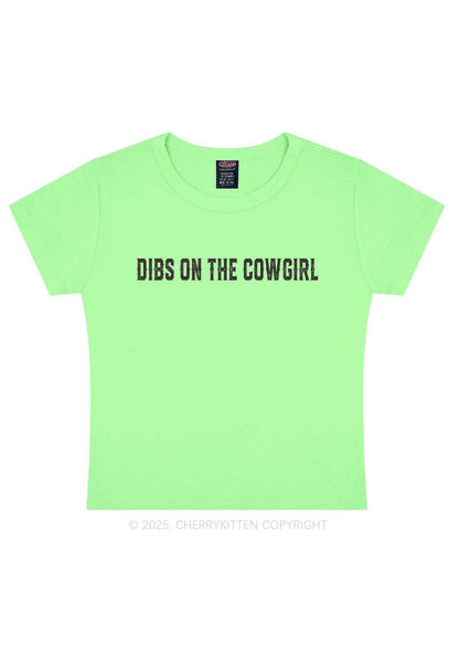 Dibs On The Cowgirl Y2K Baby Tee Cherrykitten